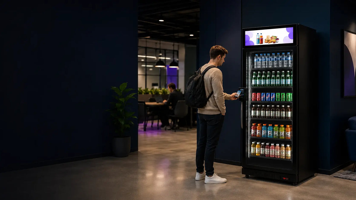 YEPZI Smart Cooler complete solution in a modern workplace